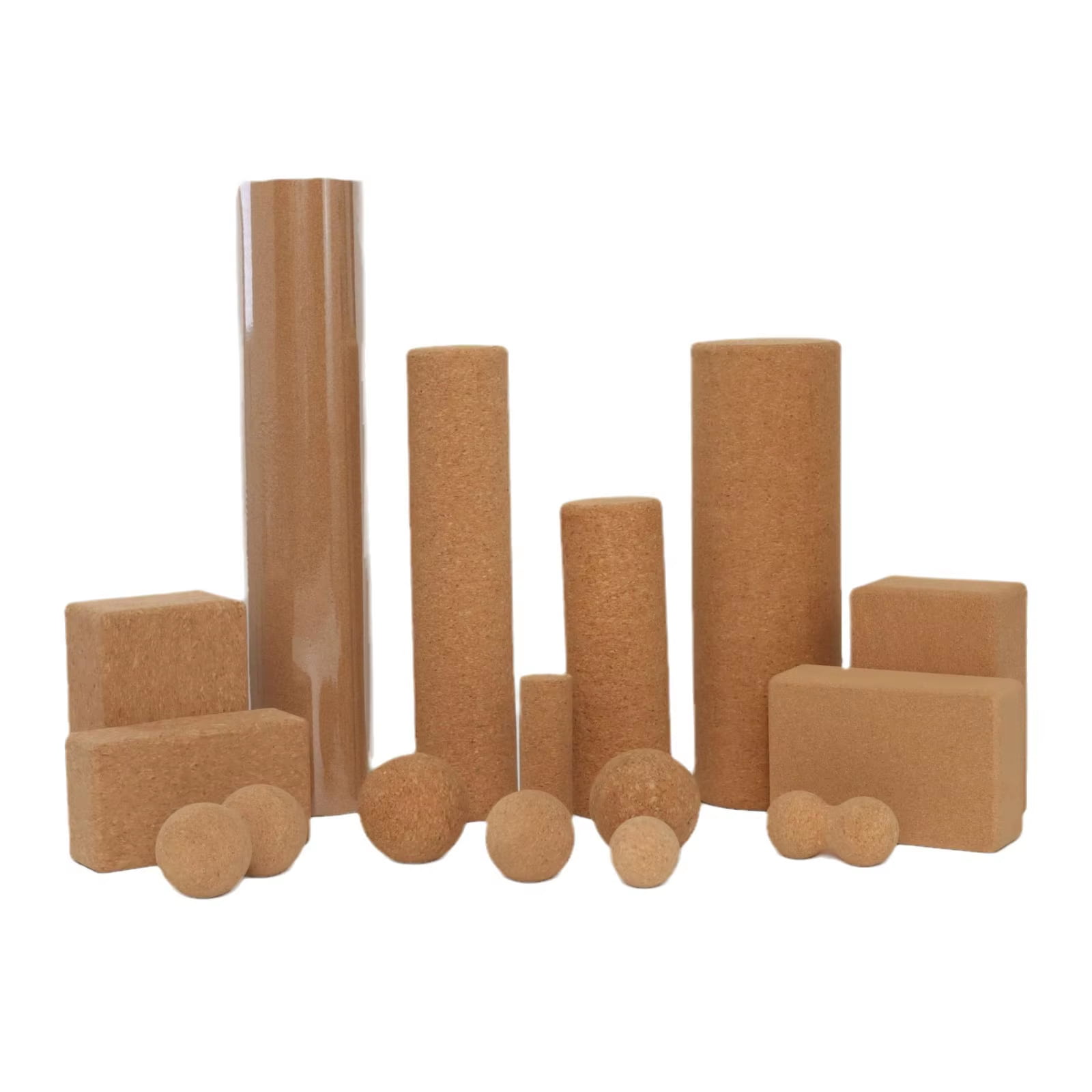 Customized Logo Organic Natural Cork Yoga Roller