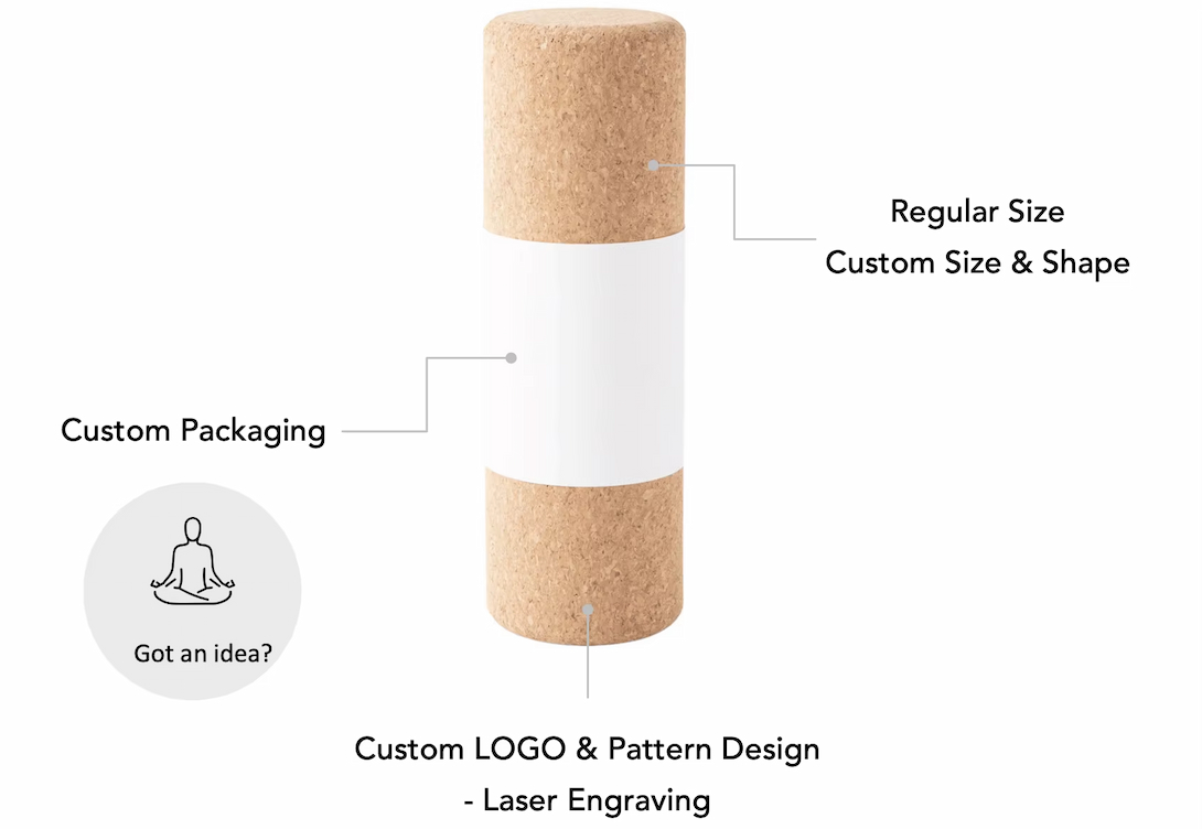 Cork Massage Roller Fitness Tool for Yoga Exercises