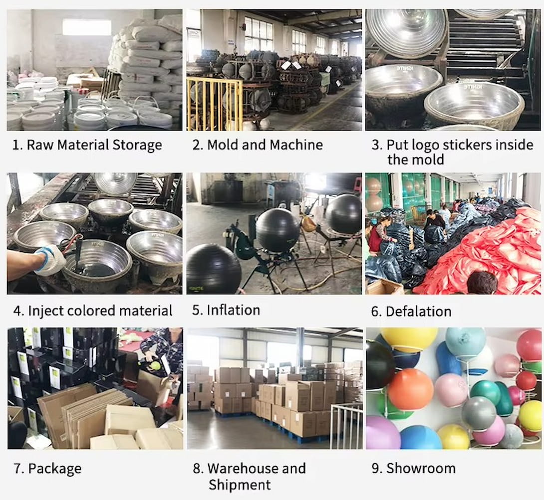 New Fashion Inflatable Anti Burst Training PVC Custom Printed Yoga Ball