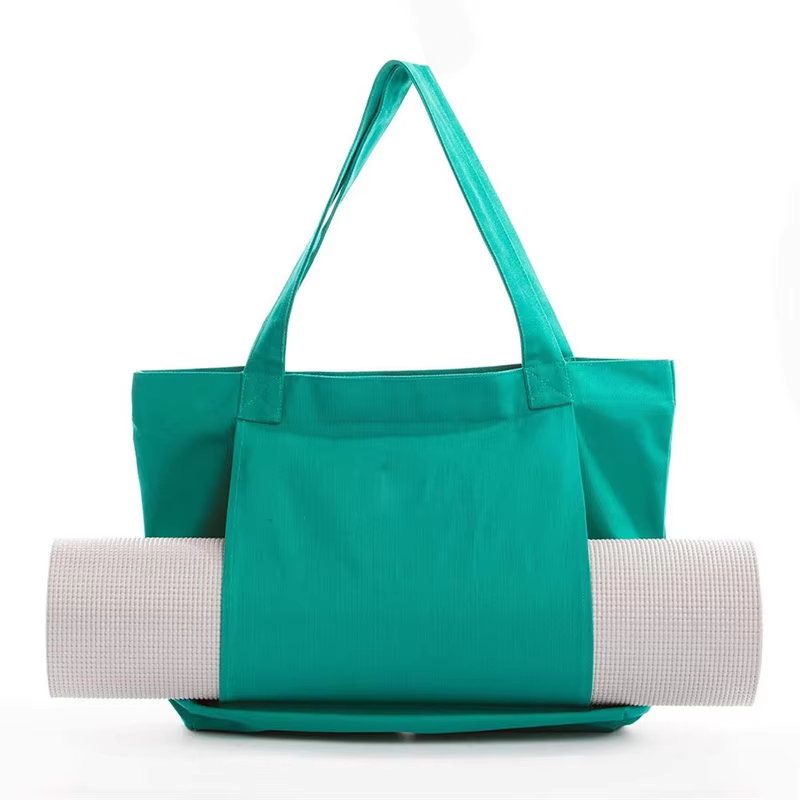 Eco-Friendly Cotton Yoga Tote Bag with Mat Holder